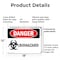 Signmission Biohazard Danger Sign, Plastic, 18in W x 12in L, 2PK OS-2PACK-DS-P-1218-L-1933 - alternate 6